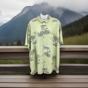 Tommy Bahama Men’s Size XXL Island Modern Fit Button Up Shirt 100% Silk Palms